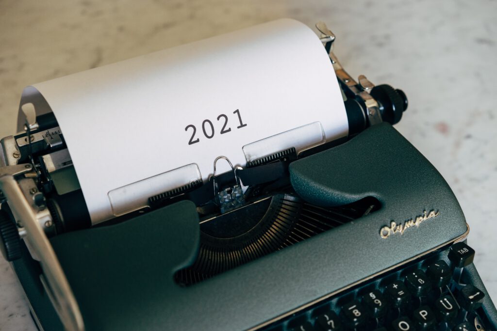 2021 typewriter letter