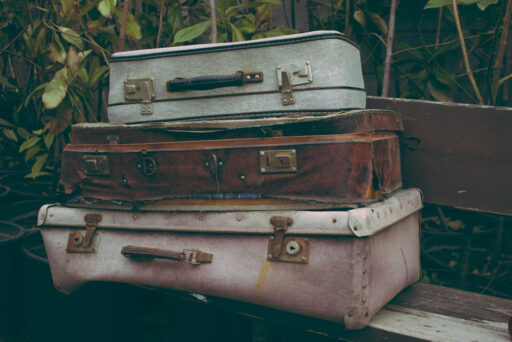 landing page content tips suitcases pile